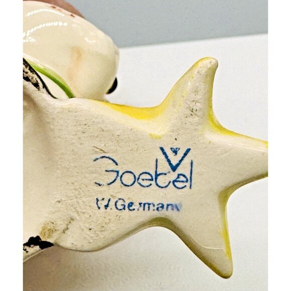 Vintage Goebel Angel Candle Holder Teddy Bear Rocking Horse Lot of 2 - Picture 6 of 11